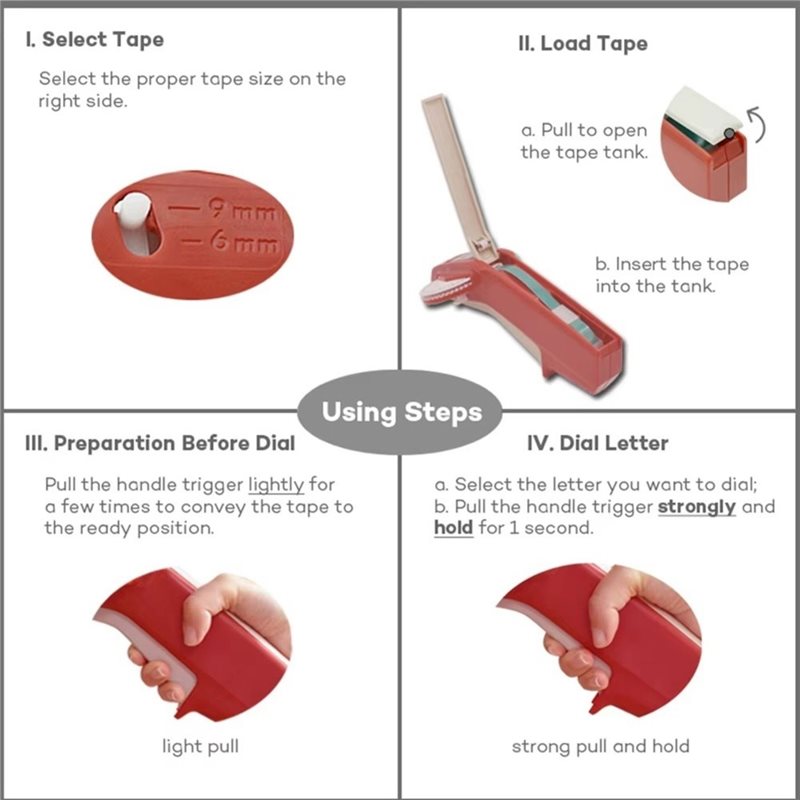 DTA4-DIY Manual Embossing Labe - Label Maker ulasan dan harga
